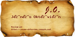Jónás Oktávián névjegykártya